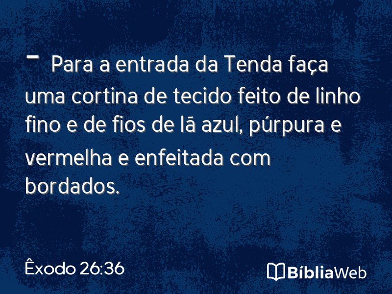Êxodo 26:36 em imagem para compartilhar