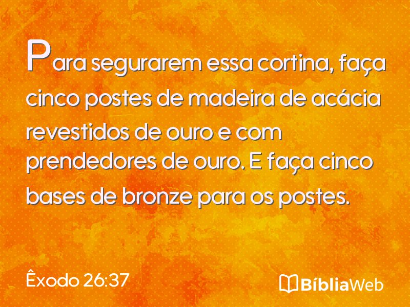 Êxodo 26:37 em imagem para compartilhar