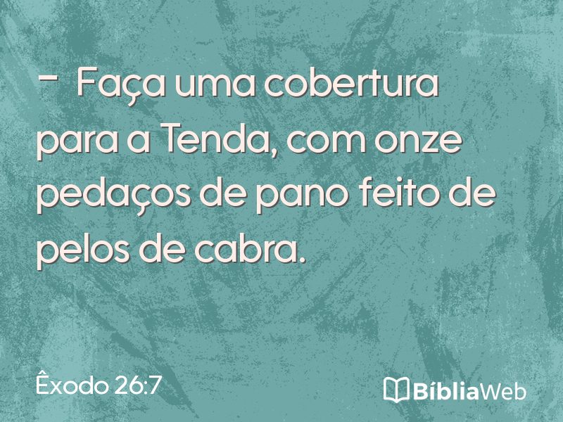 Êxodo 26:7 em imagem para compartilhar