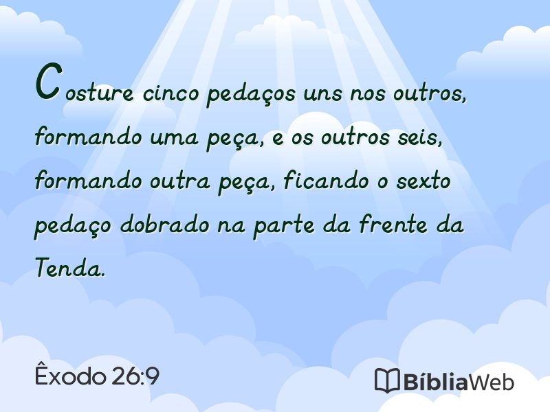 Êxodo 26:9 em imagem para compartilhar
