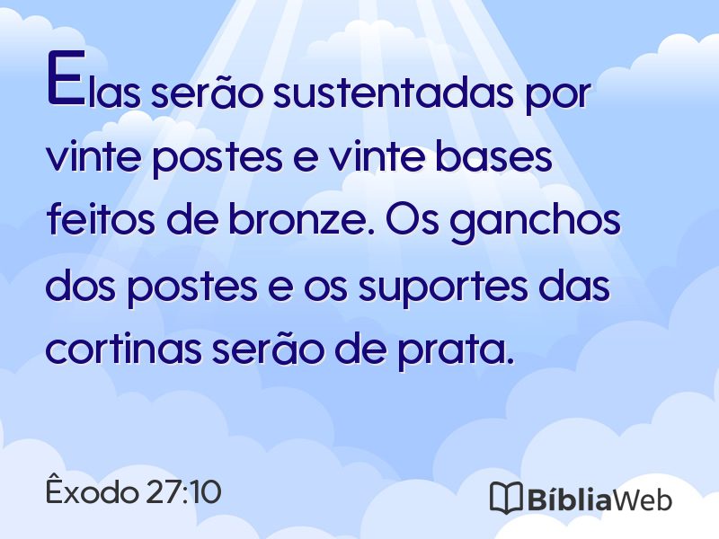 Êxodo 27:10 em imagem para compartilhar