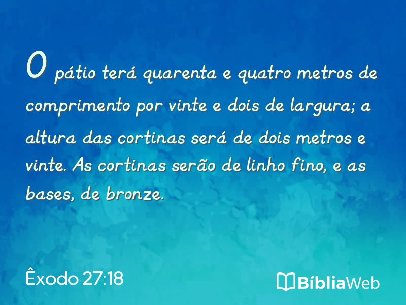 Êxodo 27:18 em imagem para compartilhar