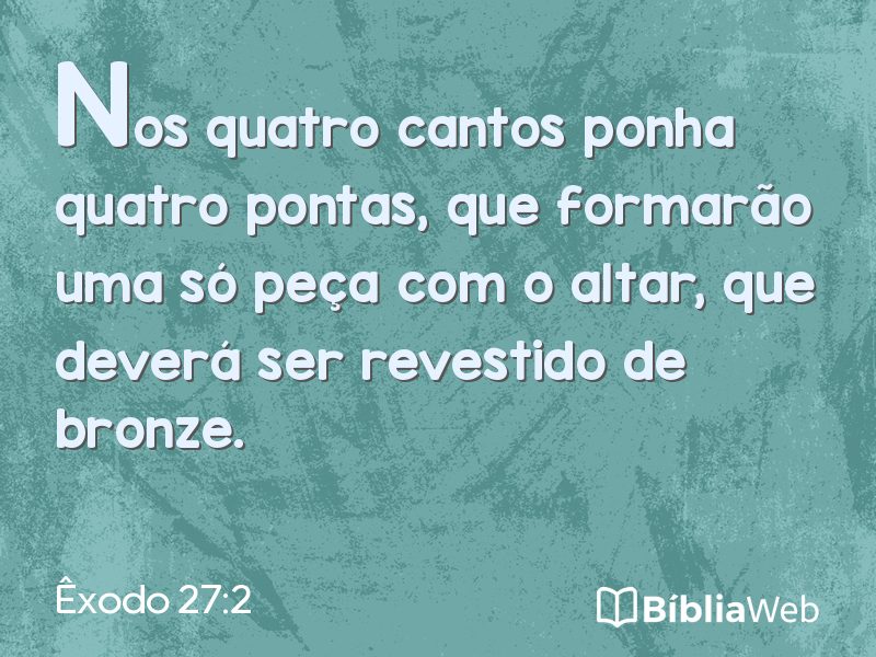 Êxodo 27:2 em imagem para compartilhar