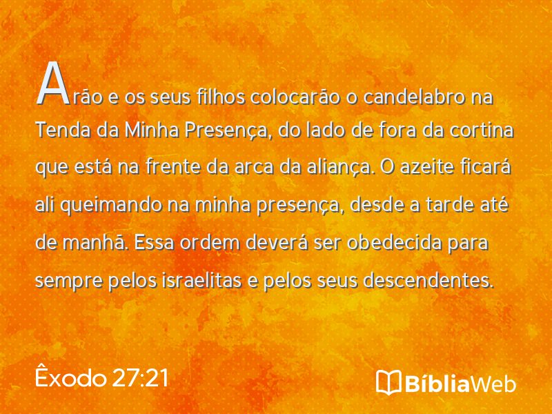 Êxodo 27:21 em imagem para compartilhar