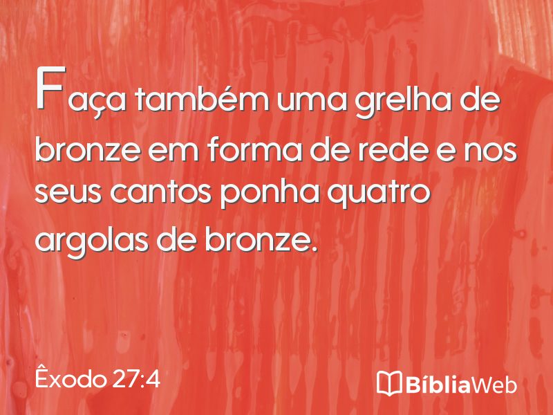 Êxodo 27:4 em imagem para compartilhar