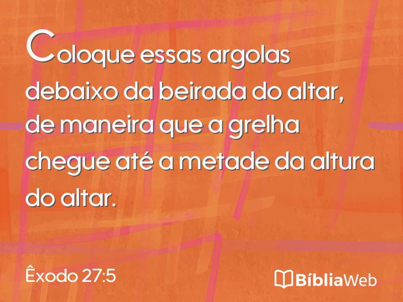 Êxodo 27:5 em imagem para compartilhar