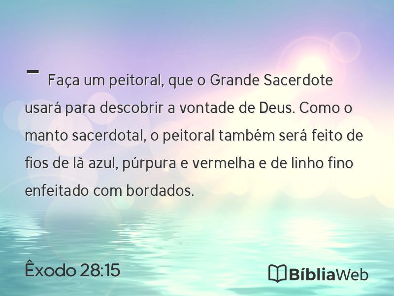 Êxodo 28:15 em imagem para compartilhar