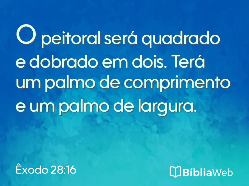Êxodo 28:16 em imagem para compartilhar