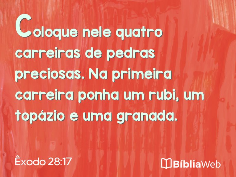 Êxodo 28:17 em imagem para compartilhar