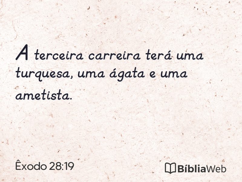 Êxodo 28:19 em imagem para compartilhar