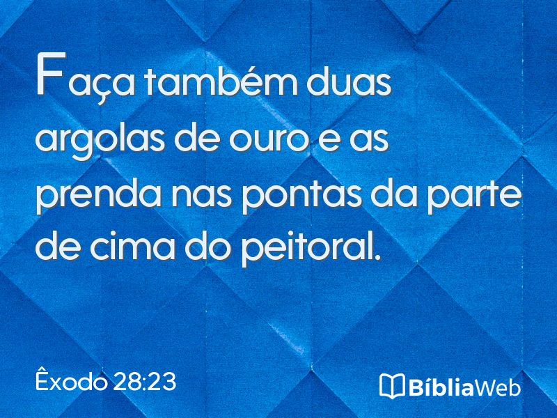 Êxodo 28:23 em imagem para compartilhar