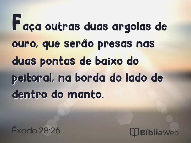 Êxodo 28:26 em imagem para compartilhar