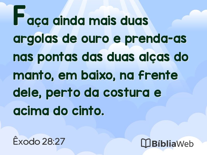 Êxodo 28:27 em imagem para compartilhar