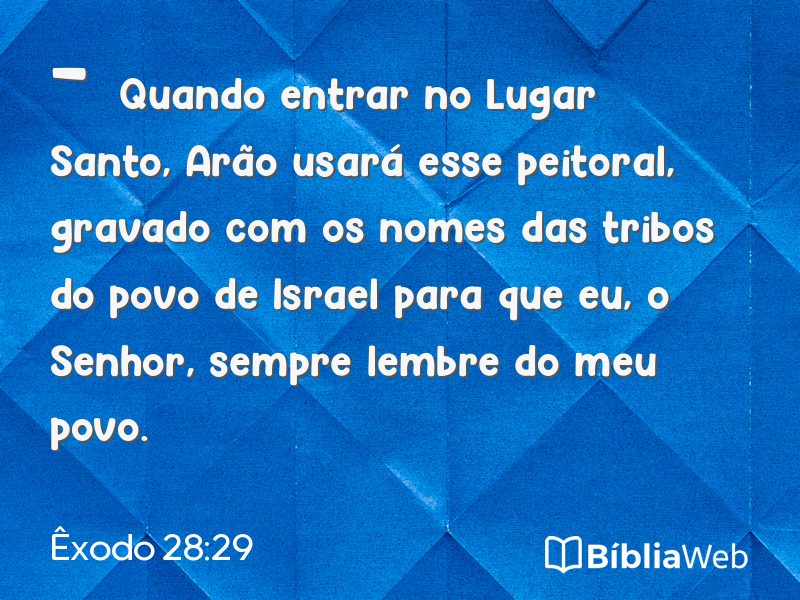 Êxodo 28:29 em imagem para compartilhar