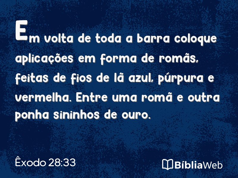 Êxodo 28:33 em imagem para compartilhar