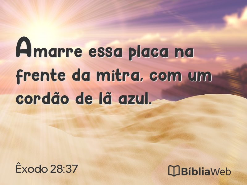 Êxodo 28:37 em imagem para compartilhar