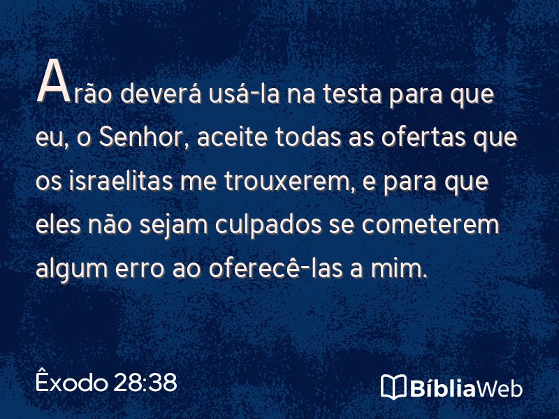 Êxodo 28:38 em imagem para compartilhar