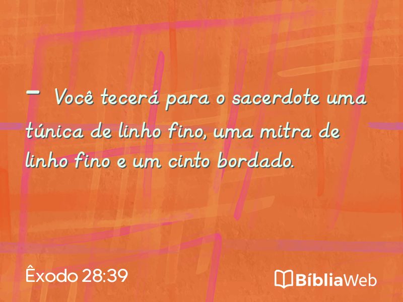 Êxodo 28:39 em imagem para compartilhar