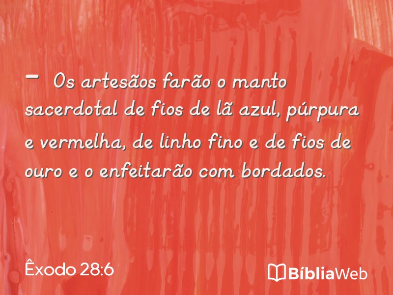 Êxodo 28:6 em imagem para compartilhar