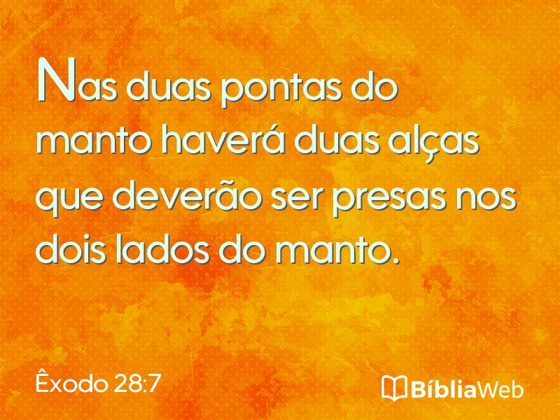 Êxodo 28:7 em imagem para compartilhar