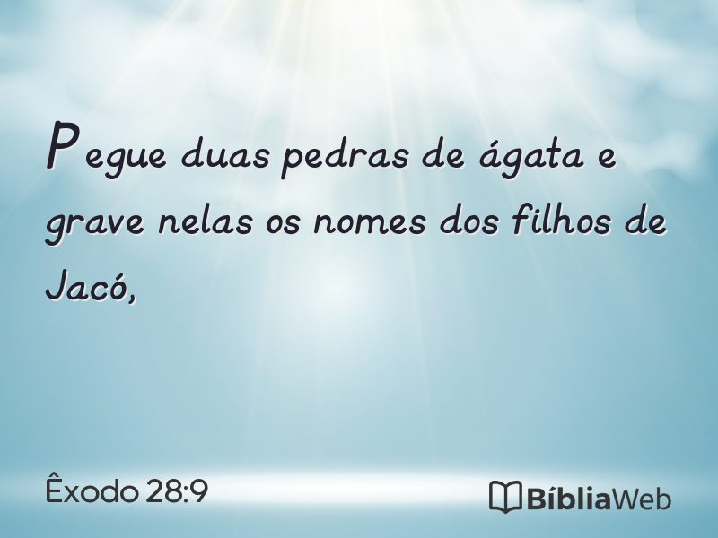 Êxodo 28:9 em imagem para compartilhar