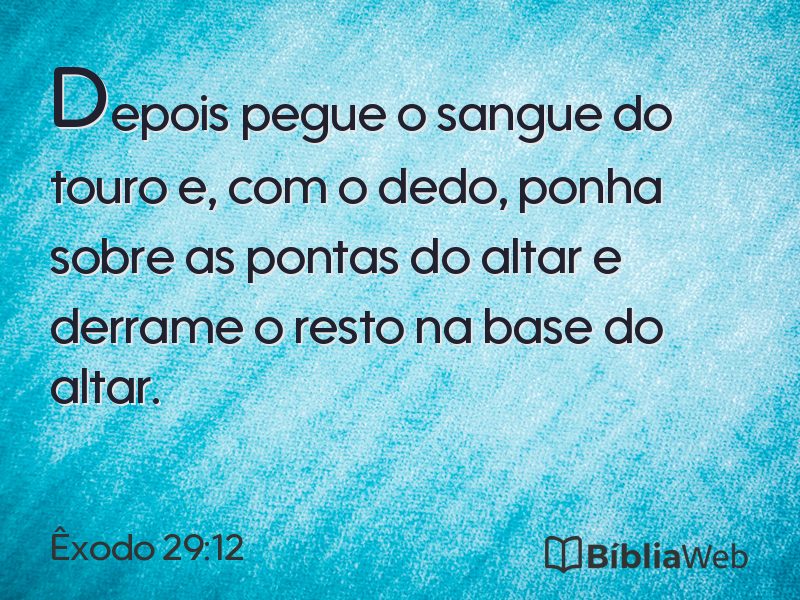 Êxodo 29:12 em imagem para compartilhar