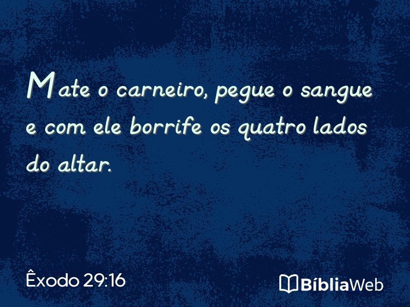 Êxodo 29:16 em imagem para compartilhar