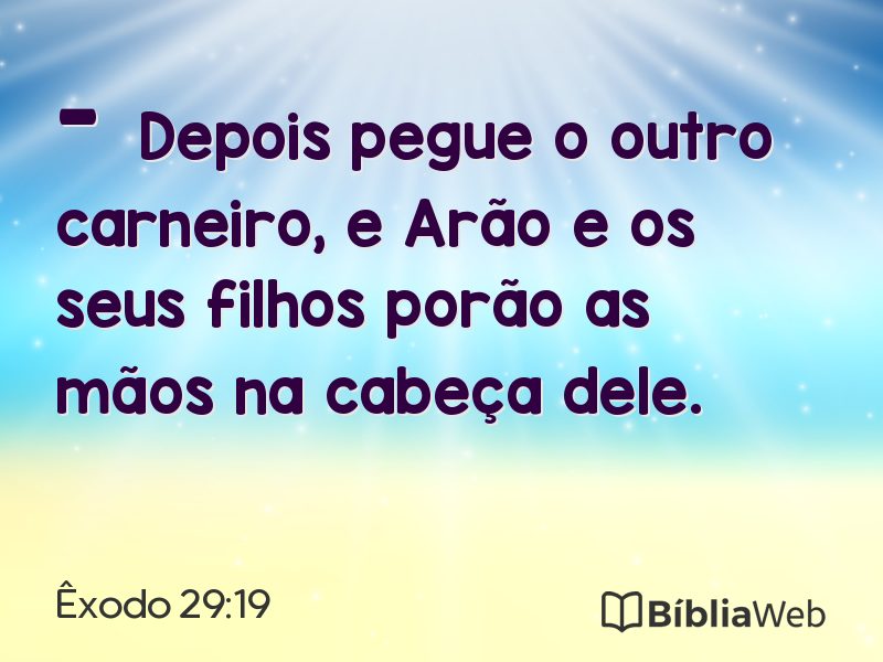 Êxodo 29:19 em imagem para compartilhar