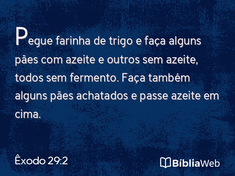 Êxodo 29:2 em imagem para compartilhar