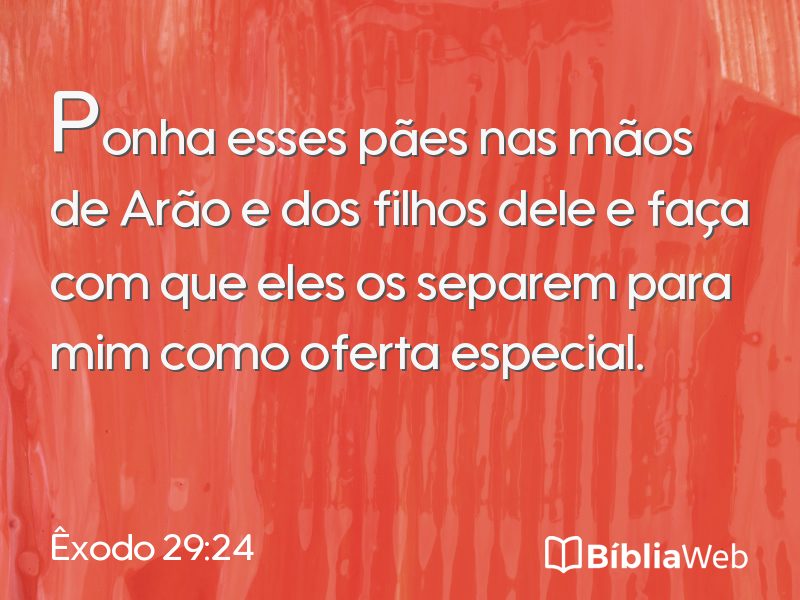 Êxodo 29:24 em imagem para compartilhar
