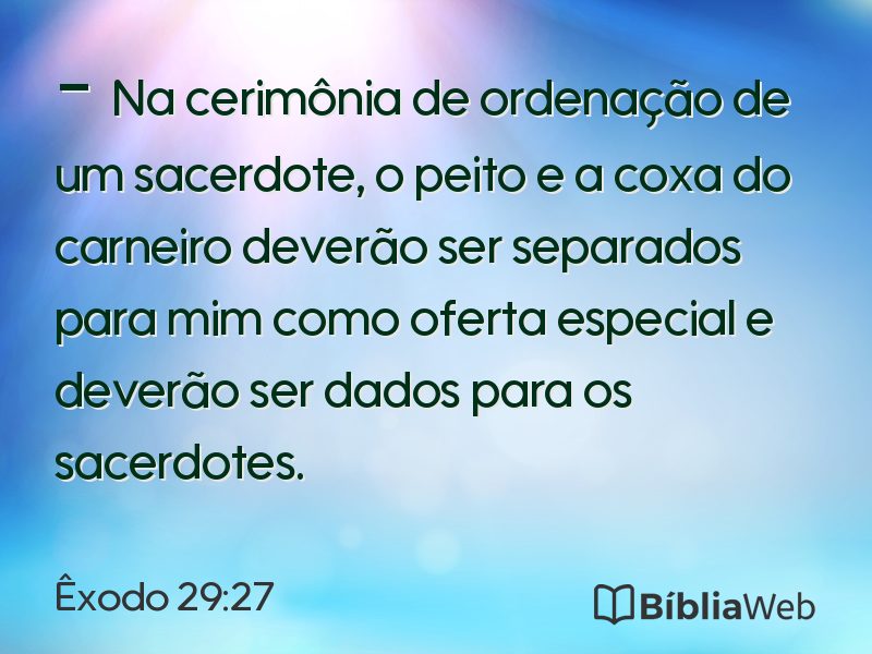 Êxodo 29:27 em imagem para compartilhar