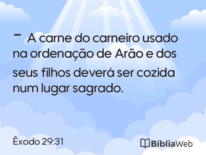 Êxodo 29:31 em imagem para compartilhar