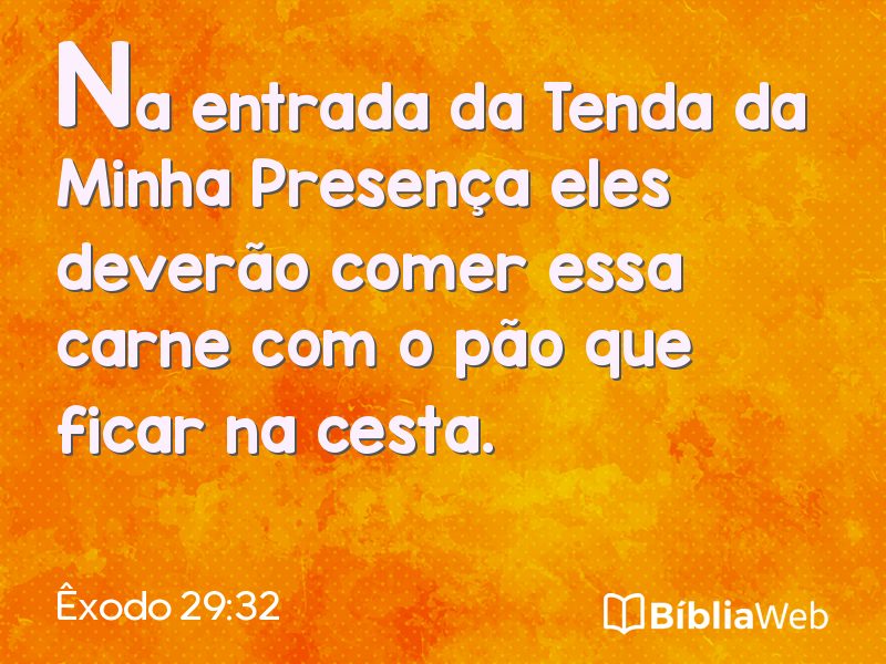 Êxodo 29:32 em imagem para compartilhar