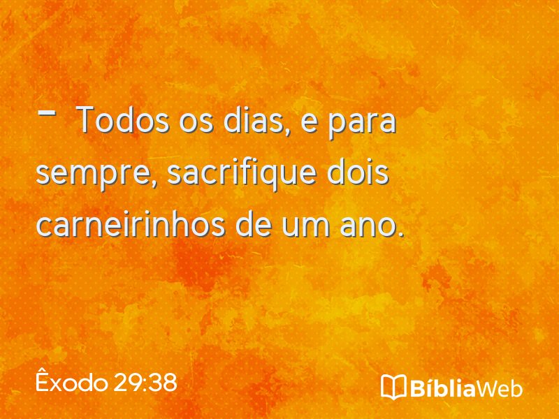 Êxodo 29:38 em imagem para compartilhar