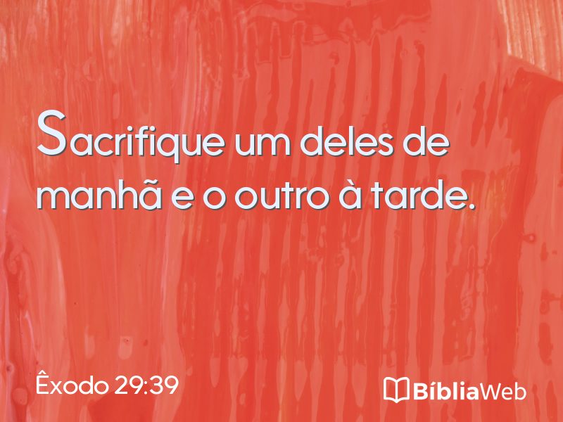Êxodo 29:39 em imagem para compartilhar