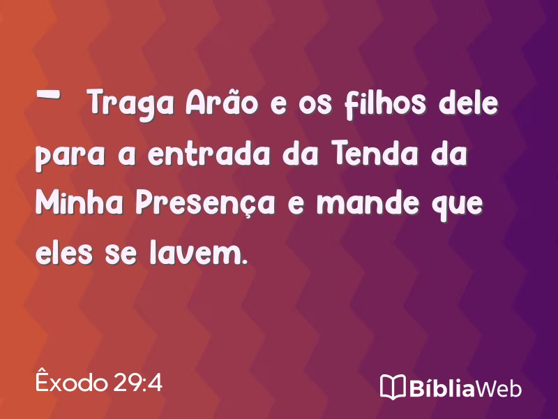 Êxodo 29:4 em imagem para compartilhar