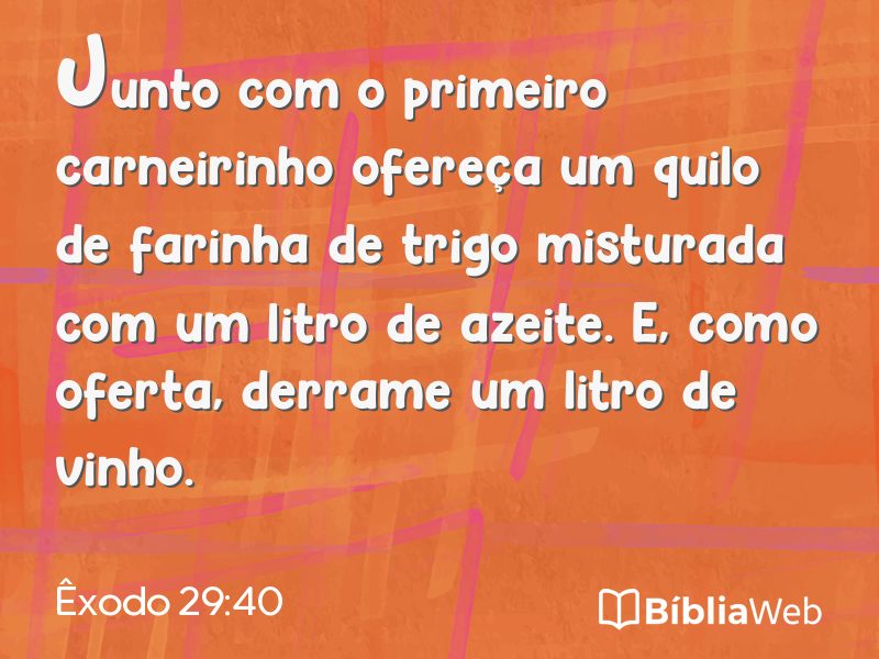 Êxodo 29:40 em imagem para compartilhar