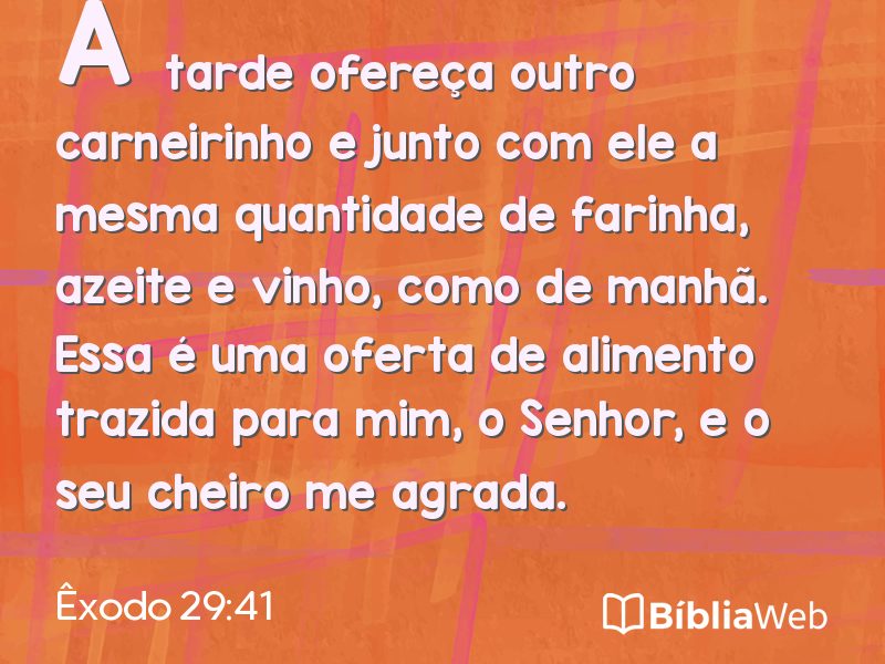 Êxodo 29:41 em imagem para compartilhar