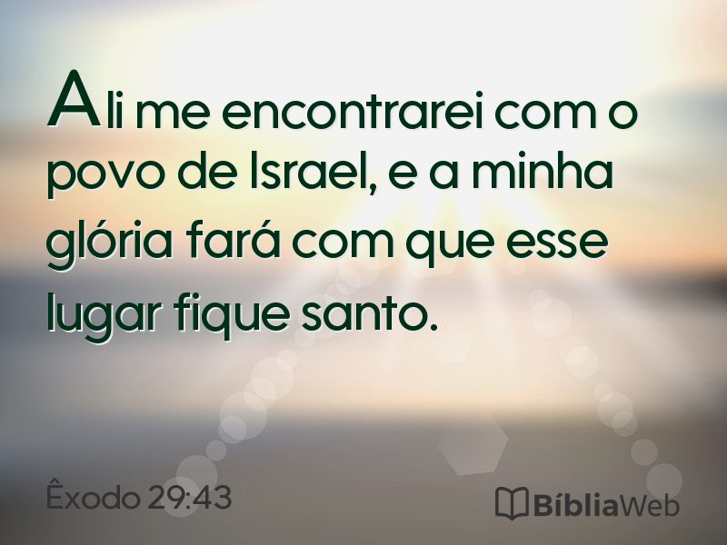 Êxodo 29:43 em imagem para compartilhar