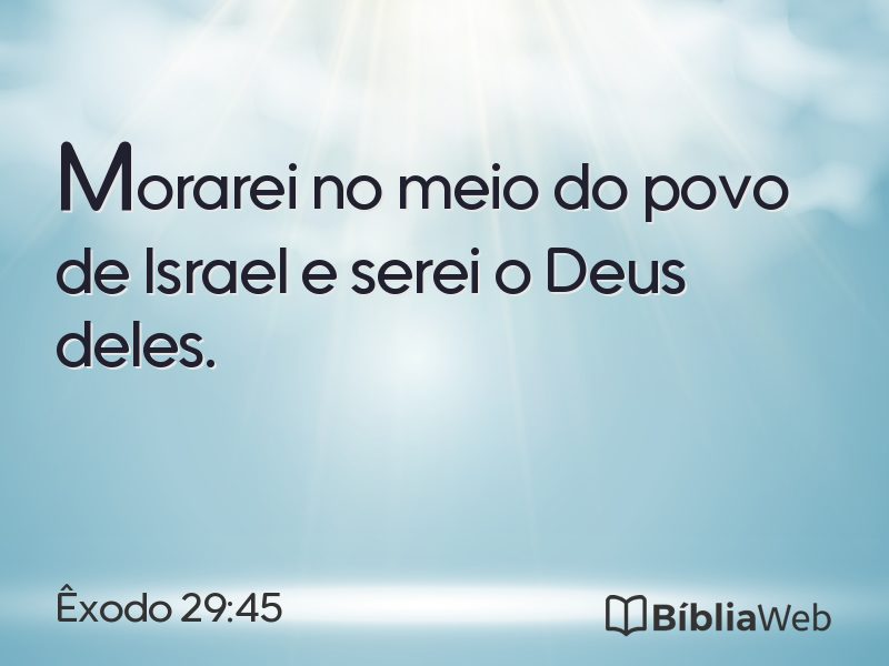 Êxodo 29:45 em imagem para compartilhar
