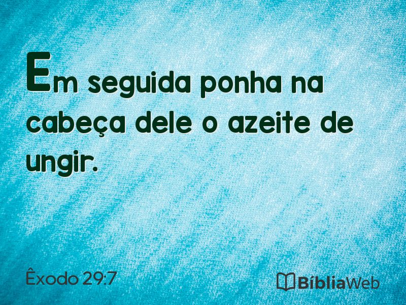 Êxodo 29:7 em imagem para compartilhar