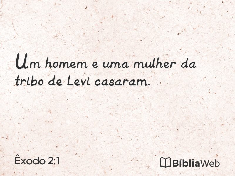 Êxodo 2:1 em imagem para compartilhar