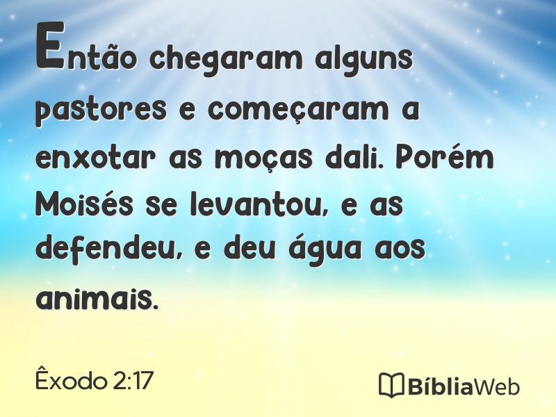 Êxodo 2:17 em imagem para compartilhar