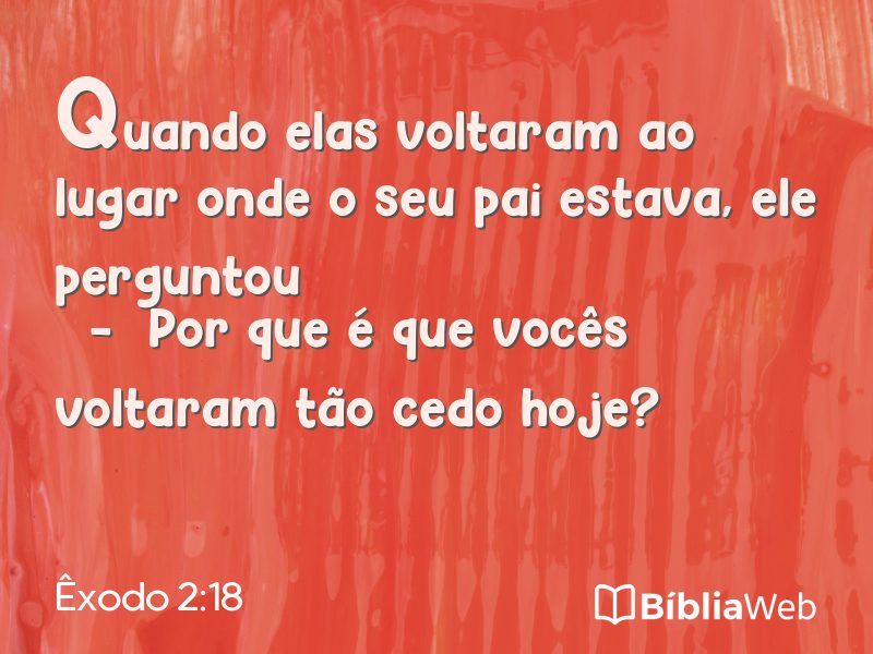 Êxodo 2:18 em imagem para compartilhar