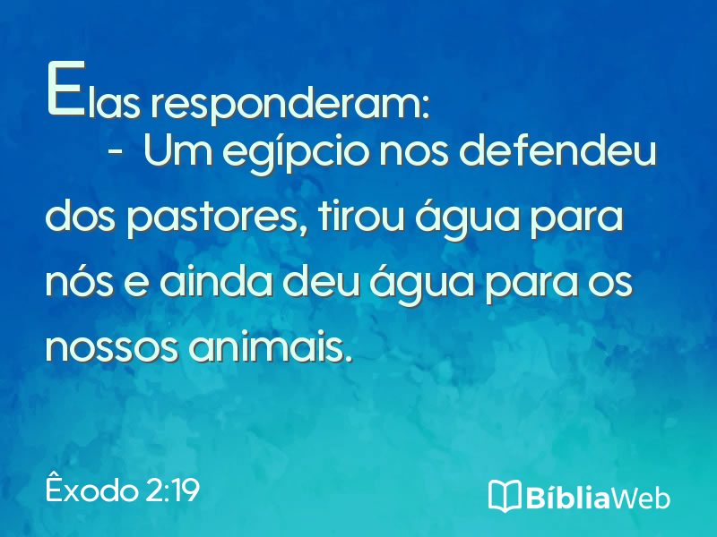 Êxodo 2:19 em imagem para compartilhar