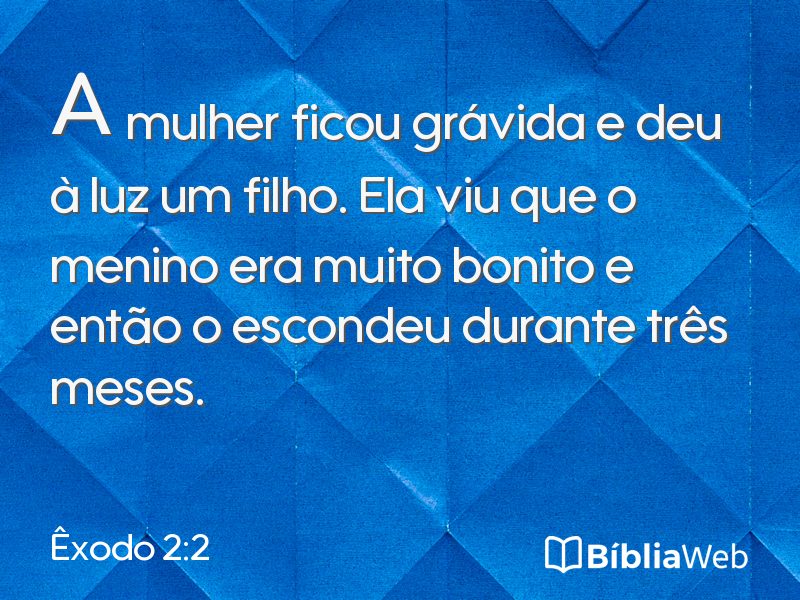 Êxodo 2:2 em imagem para compartilhar