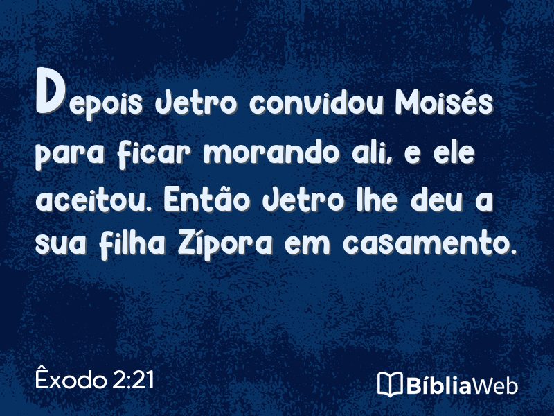 Êxodo 2:21 em imagem para compartilhar