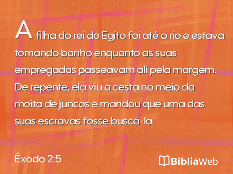 Êxodo 2:5 em imagem para compartilhar