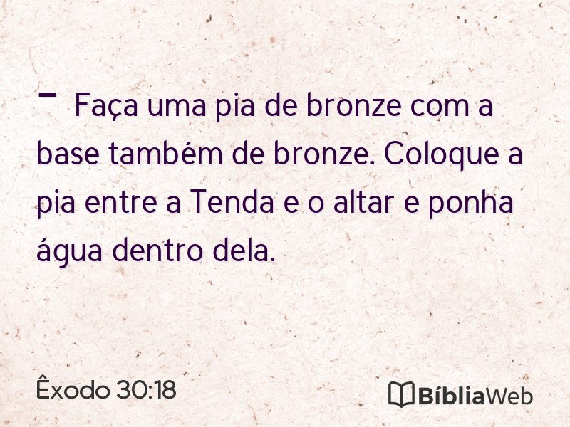 Êxodo 30:18 em imagem para compartilhar