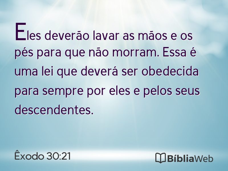 Êxodo 30:21 em imagem para compartilhar